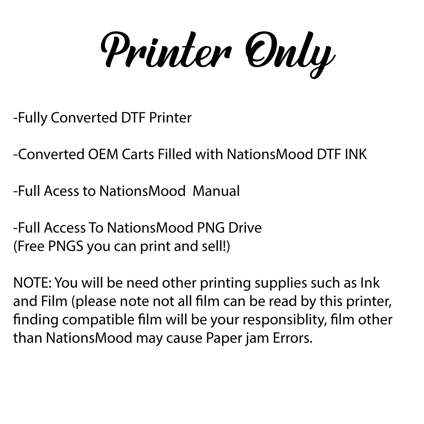 Converted Xp-15000 Dtf Printer, Direct-To-Transfer Printer, Converted Printer, dtf Transfer Printer, XP-15000