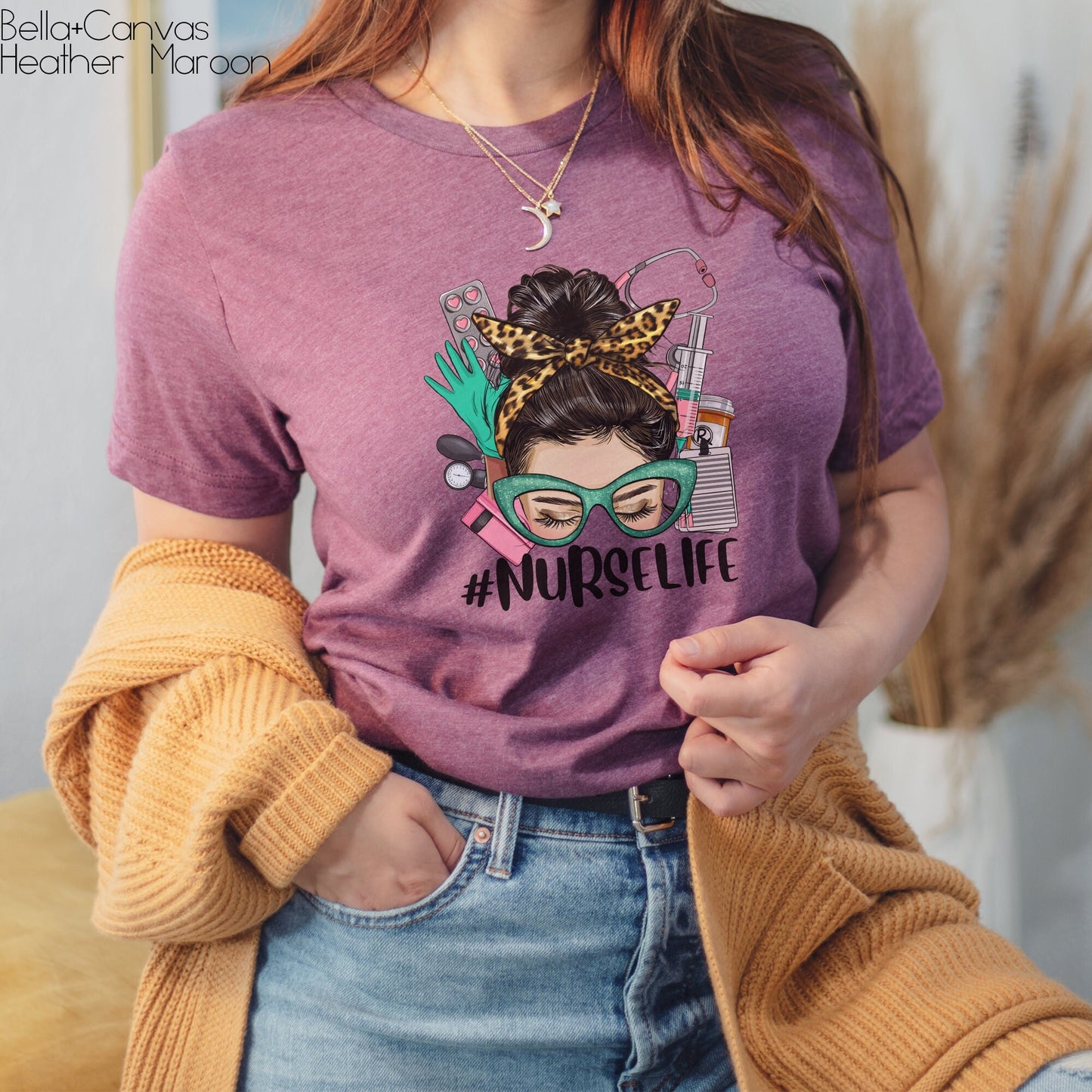 Nurse Life Messy Bun T-shirt